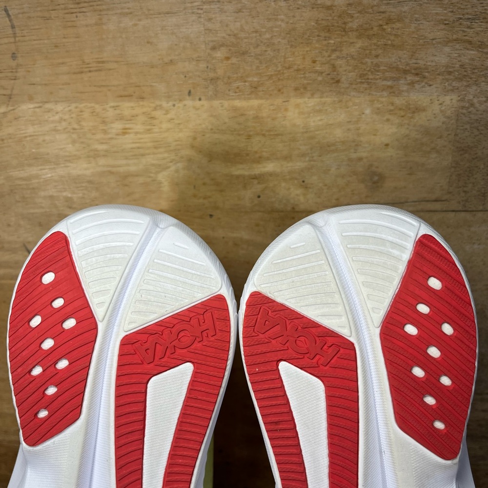 Hoka One One Mach 6 LIGHTWEIGHT Womens Sz 8 Running Shoes Sneakers White Lettuce - Picture 9 of 12